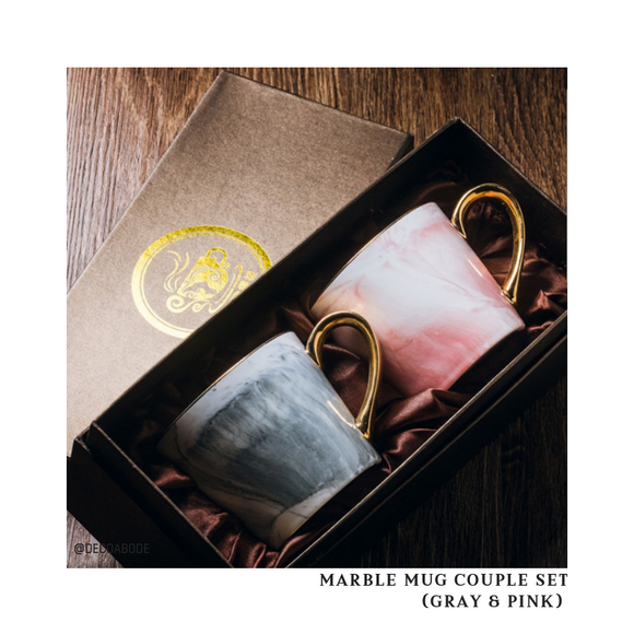 B#4 - Marble Mug Couple Set