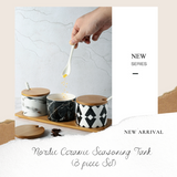 B#8 Nordic Ceramic Seasoning Tank (3piece Set)