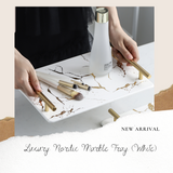 B#8 Luxury Nordic Marble Tray (White)