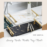 B#8 Luxury Nordic Marble Tray (Black)