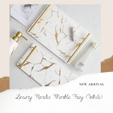 B#8 Luxury Nordic Marble Tray (White)