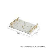 B#8 Luxury Nordic Marble Tray (White)