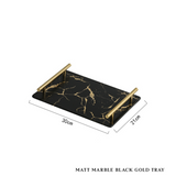 B#8 Luxury Nordic Marble Tray (Black)