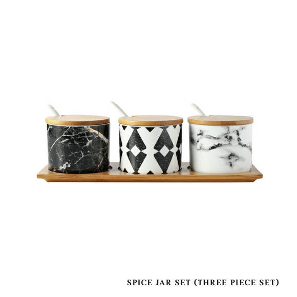 B#8 Nordic Ceramic Seasoning Tank (3piece Set)