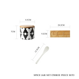 B#8 Nordic Ceramic Seasoning Tank (3piece Set)