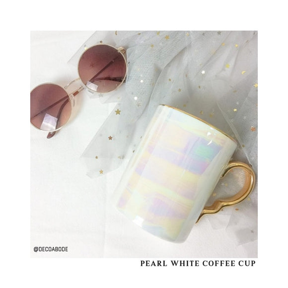 B#4 - Pearl White Coffee Cup