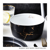 Marble Soup Bowl (Matt Black)