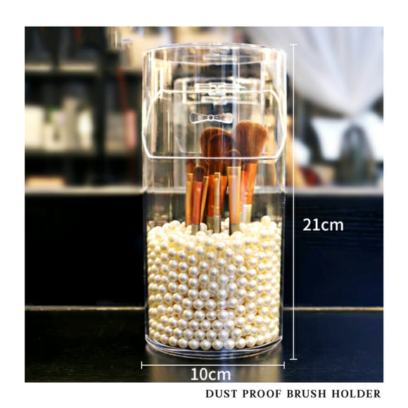 B#8 Acrylic Make Up Brush Holder with Pearl